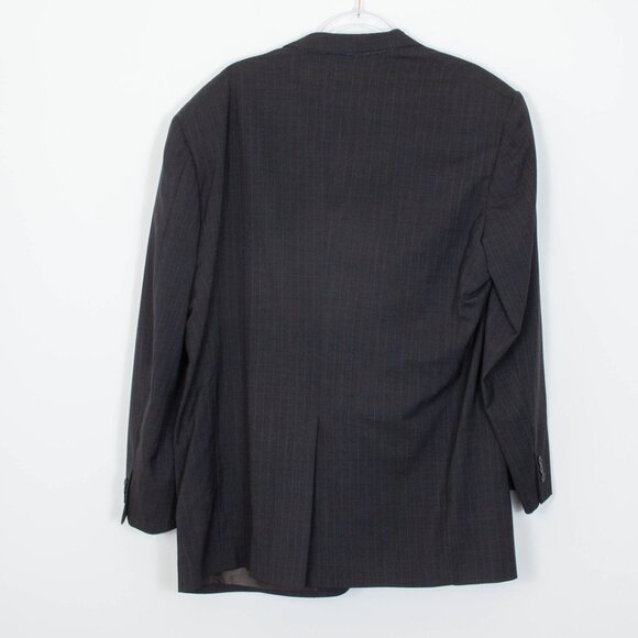 Brooks Brothers Brooksease Dark Gray Pinstriped Suit Jacket Mens Size 50 Long - Picture 6 of 8